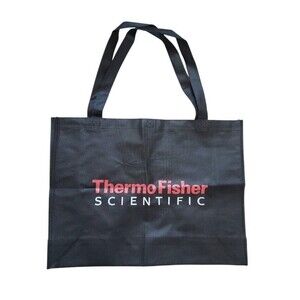Fisher Scientific Reusable Tote Bag Black Red Logo Foldable Travel Work
